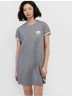 ROOTS Tee Dress with Pockets | S | Heathered Grey
